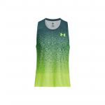 Under Armour Rush Logotipo Gradientinis Tankas Vyri&scaron;ki Vir&scaron;utiniai Drabužiai Mėlynai Žalias 1377314-722 M