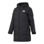 Adidas Sporto Gyvenimo Būdo Serija Su Gobtuvu &Scaron;ilta Užtrauktuku Ilgomis Rankovėmis Pūkinė Striukė Moteri&scaron;ka Striukė Juoda JG3855 S black