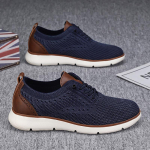 Madingi vyri&scaron;ki tinkliniai laisvalaikio sportbačiai Lengvi pralaidūs orui oficialūs batai Patogūs vaik&scaron;čiojimui Oksfordo batai Sportiniai bateliai vyrams 39 mėlyna