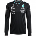 Adidas X Mercedes-Amg Bendradarbiavimas Aeroready SS25 Petronas F1 Formulės 1 Komanda Laisvalaikio Slim Fit Patogūs Ilgomis Rankovėmis Lenktynių Mar&scaron;kinėliai JW5359 L