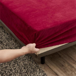 Milk Velvet Super Mink&scaron;tas paklodės flanelinis elastinės juostos čiužinio užvalkalas patalynės užvalkalas Čiužinio užvalkalas Only 2 pcs Pillowcase vyno raudonos spalvos