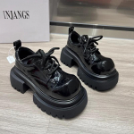 Mada Moteri&scaron;ki Platforminiai Batai 2025 Tendencija Nauji Mados Loaferiai Vasariniai Stambūs Marie Janes Prekės Ženklo Batai Moteri&scaron;ki Sportbačiai Suvarstomi Zapatos Mujer 36 juoda