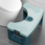 Sulankstomas tualeto kojų atrama kėdutė senjorams ir nė&scaron;čiosioms Gem Blue [New Foldable Toilet Stool]