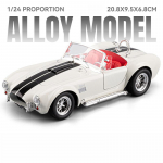 1/22 Ford Shelby Cobra 427 S/C Lydinio Roadster Sportinio Automobilio Modelis Metalinis Liejinio Klasikinis Retro Transporto Priemonė Automobilio Modelis Garsas &Scaron;viesa Vaikų Žaislas Dovana balta