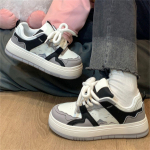 Little White Shoes Vaiki&scaron;ki rudeniniai nauji Honkongo stiliaus universalūs batai su didele galva Laisvalaikio batai lentynoms 40 juoda