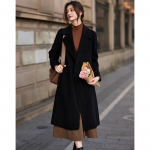 Women's Elegant Mid-Length Wool Coat 2XL