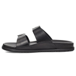 UGG Wainscott Sagtis Paslystanti Odinės Laisvalaikio Mados Basutės Vyri&scaron;kos Basutės Juodos 1119530-BLLE 40