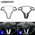 Juodas anglies pluo&scaron;to chromuotas automobilio vairo dangtelis i&scaron;orinis panelio apdailos pakeitimas Mercedes-Benz C E GLK CLS klasės W176 W204 W212 GLK204 Model H