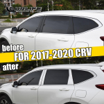 Nerūdijančio plieno chromuotos durų langų apdailos statramsčių dangteliai apdailos apsaugos lipdukas Honda CR-V CRV 5-os kartos 2017 2018 12-20CRV