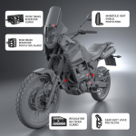 Kolektoriaus &scaron;ilumos skydas, pavarų perjungimo svirties stabdžių rezervuaro reguliatorius lygintuvo apsaugos apsauginis dangtelis, skirtas Yamaha Tenere XT660Z XTZ Rear Brake