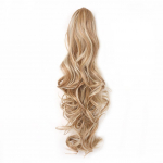 Plaukų priauginimas su segtuku-gnybtuku 18 &24 Segamas banguotas sintetinės uodegos plaukų priauginimas Ilgos uodegos moterims Priauginimai\';[\; 24inches beige