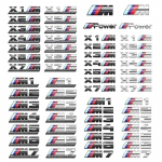 ABS Chrome car rear Trunk Emblem sticker styling power competition for BMW M M1 M2 M3 M4 M5 M6 M7 X7M X2M X3M X4M X5M X6M M