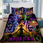 NAUJAS antklodės užvalkalas, pagalvės užvalkalas, siaubo B-Beetlejuices patalynės komplektas, suaugusiems, berniukui, mergaitei, miegamojo dekoracija, vaikams, viengulis, dvigulis, didelis dydis EU Single(135*200cm)3pcs