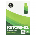 Ketone-IQ, Ketone-IQ&reg;, Energijos &Scaron;otai, Žaliasis Obuolys, Be Kofeino, 6 Pakuotėje, 59 ml (2 fl uncijos) Kiekvienas