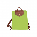 Longchamp Le Pliage 26 Užsegimas spaudėmis ir užtrauktuku Odinė apdaila Mini kuprinė Moteri&scaron;ka kuprinė Žalia 1699089355 Green