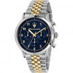 Maserati Epoca Mėlynas Dvispalvis Metalinis Vyri&scaron;kas Kvarcinis Chronografas R8873618030 Laikrodis mėlyna