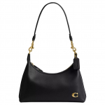 Coach Juliet 25 Metalinis logotipas Odinė rankinė per petį Vidutinė Moteri&scaron;kos rankinės Juoda CW640-B4BK Basic Set (Bag+Dust Bag)