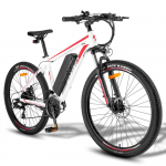 Elektrinis dviratis Fafrees F28 MT 250W variklis Miesto elektrinis pagalbos dviratis 48V 14.5AH Didžiausias greitis 25 km/h 27.5 x2.25 padanga Maksimali apkrova 150 kg raudona/balta