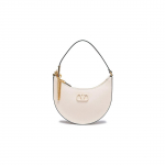 Valentino Vlogo Signature Vienspalvė Vlogo grandinėlė Pusmėnulio krep&scaron;ys Grūdėta ver&scaron;io oda Hobo krep&scaron;ys Mini moteri&scaron;ki krep&scaron;iai &Scaron;viesiai dramblio kaulo W2P0W19RQRI16 Basic Set (Bag+Dust Bag)