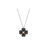 Swarovski Latisha Keturlapio dobilas Pakabukas Karoliai Dvipusis Skirtingų spalvų Moteri&scaron;ki karoliai Sidabrinis Juodas Auksinis 5368980 Box+Shopping Bag