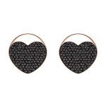 Swarovski &scaron;irdelės kristaliniai auskarai Moteri&scaron;ki auskarai 5472450 Rose Gold/Black,F