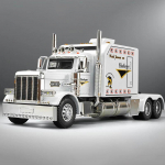 1:24 Lydinio Traktoriaus Sunkvežimio Modelis Žaislas su Garsu ir &Scaron;viesa Metalinis Diecast Automobilis Vaikams Transporto Priemonė balta