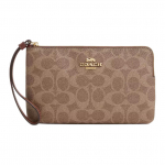 Coach 19 logotipas su užtrauktuku delninė moteri&scaron;ka delninė ruda geltona CZ277-IMXHE Basic Set (Bag+Dust Bag)
