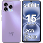 CUBOT A40 I&scaron;manusis telefonas Android 15, 12GB+256GB/1TB, 6.88 HD+ 120Hz Ekranas, 48MP Kamera, 5100mAh, 4G Dvi SIM kortelės/Veido ID/OTG/NFC/GPS/Dvigubi Garsiakalbiai violetinė