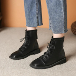 I&scaron;pardavimas Moteri&scaron;ki batai su užtrauktuku gale Moteri&scaron;ki batai Madingi kryžminiai modernūs batai Moteri&scaron;ki auk&scaron;tos kokybės tvirti aulinukai iki kulk&scaron;nių Zapatos 35 juoda