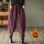 Velvetiniai Laisvi Rudens Žiemos Harem Kelnės Laisvalaikio Auk&scaron;tas Liemuo &Scaron;iltos Moteri&scaron;kos Kelnės Vintage Kulk&scaron;nies Ilgio Jogger Madingos Kelnės M gray