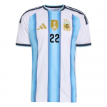 Adidas Originals 2026 Pasaulio taurė Argentinos nacionalinė komanda Lautaro Martinez Namų Dry-Fit V formos i&scaron;kirptės futbolo mar&scaron;kinėliai Žaidėjo versija Unisex mar&scaron;kinėliai JM5897-22 M white