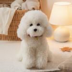 Animacinis pudelis Mielas garbanotas Teddy &scaron;uo Pliu&scaron;inė lėlė 30-40 cm Mink&scaron;tas sėdintis antkaklis Gyvūnas kim&scaron;tas žaislas Namų dekoras Dovana vaikams 30cm balta