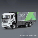 1:32 sparnų pločio konteinerinis sunkvežimis, lydinio transporto automobilių modeliai, lietiniai žaislai, garsas, &scaron;viesa, atitraukiami transporto priemonės, vaiki&scaron;kas edukacinis žaislas