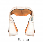 Elektrinis kaklo nugaros masažuoklis Shiatsu pagalvė infraraudonųjų spindulių kaitinimo voleliu masažuoklis pečių kūno atpalaidavimui EU balta