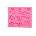 1 vnt &bdquo;Pasidaryk pats&ldquo; Lovely Shell Starfish Seach Sea Silicone Form Fondant Cake Muilo formos pyragas &Scaron;okoladas rožinė