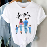 Moteri&scaron;ki drabužiai Laisvalaikio spausdinimo mar&scaron;kinėliai Top Flower Mom Family Trend Nauji vasaros mados mar&scaron;kinėliai trumpomis rankovėmis moteri&scaron;ki grafiniai mar&scaron;kinėliai S