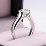 Bague Ringen Real 2 karatų D spalvos moissanito vestuviniai žiedai moterims balto aukso spalvos 100 % 925 sterlingų sidabro vestuviniai papuo&scaron;alai