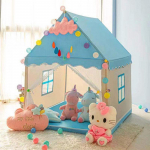 Vaikų palapinė žaidimų namelis viduje Princesės pilis berniukas mergaitė kūdikis lėlių namelis sulankstomas mažas namelis