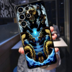 Madingas Kinijos Tiger Dragon dėklas, skirtas Samsung Galaxy S22 Plus S8 S7 S10e S20 Fe S10 S9 S21 S23 Ultra 5g silikoninis dangtelis Funda Samsung S23 5G