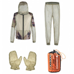 Lauko 3 dalių tinklinė nuo uodų atspari striukė Jungle Adventure Wild Fishing Striukė, apsauganti nuo uodų įkandimo, pir&scaron;tinės kelnės L/XL
