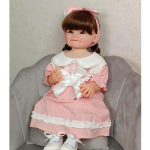 55 CM 22 colių Reborn Dolls Realistic Raya Pilno silikono Baby Bebe naujagimio mergaitės lėlės vandeniui atsparus žaislas vaikams Dovana ruda