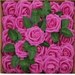 Dirbtinės gėlės 25/50 vnt netikros rožės Baltos nuotakos du&scaron;o detalės Prietaisai Vakarėlio stalų dekoracijos(10 rožių + 5 lapai / 25 rožės + 5 lapai) 25pcs