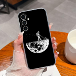 Samsung S22 S23+ Ultra S20 S21 FE S10 S6 S7 edge+ Case Fashion Atsparus smūgiams Girl Astronaut Skaidrus Mink&scaron;tas silikoninis TPU, skirtas Galaxy Note5 buferiui Samsung S7 edge