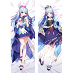 Genshin Impact Kamisato Ayaka Cosplay ilgas kūno pagalvės užvalkalas Persiko odą apkabinantis pagalvės užvalkalas Ilgas pagalvės užvalkalas 40x120cm