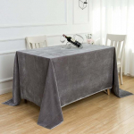 Stalo užtiesalas Velvet Stačiakampis Stalo užtiesalas Eleganti&scaron;kas Vestuvių Valgomojo Stalo Dekoras Paroda Plaunamas Kavos Staliuko Uždangalas Dekoracija 200x320cm pilka spalva