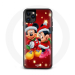 Coque pour Iphone 11 Mickey Mouse et Minnie Mouse le jour de No&euml;l