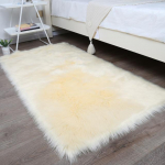 Storas baltas kilimas Mink&scaron;tas kailis svetainei Pliu&scaron;inis kilimėlis Miegamojo imitacija Vilna Pūkuota grindų kilimai Langai Prie lovos Namų dekoro kilimėliai 60x120cm 23x47inch