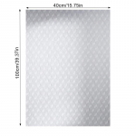 Virtuvės tapetai, alyvai atsparūs lipdukai Backsplash Aliuminio folija Aliejuje lipnus popierius sidabrinis spintelės įdėklas 40*100cm/16*39in