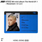 ATEEZ 8-asis mini albumas The World EP.1 : Judėjimas Oficiali asmens tapatybės kortelė Fotokortelė KPOP Hongjoong - A (ID Card)