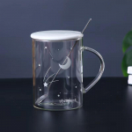 &Scaron;viečiantis Starshine vandens stiklas su dangteliu ir &scaron;auk&scaron;tu INS gražus biuro spalvą keičiantis kavos puodelis Kar&scaron;čiui jautrus pieno puodelis Style A 500ml